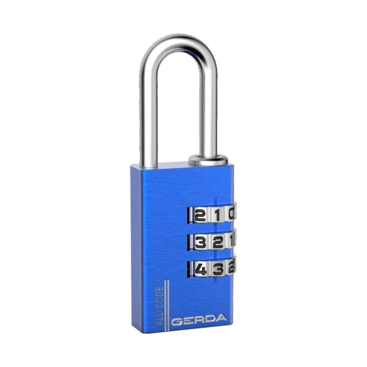 kłódka Gerda Alu Code KAS S30 BLUE, szyfrowa, niebieska