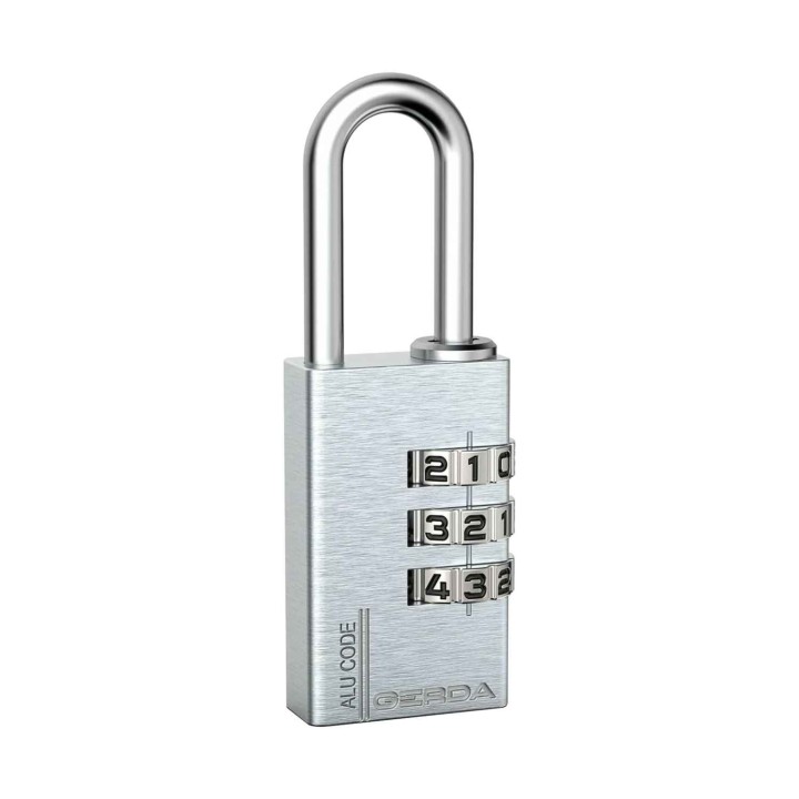 kłódka Gerda Alu Code KAS S30 SILVER, szyfrowa, srebrna
