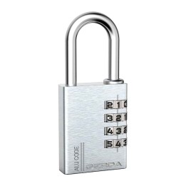 kłódka Gerda Alu Code KAS S40 SILVER, szyfrowa, srebrna