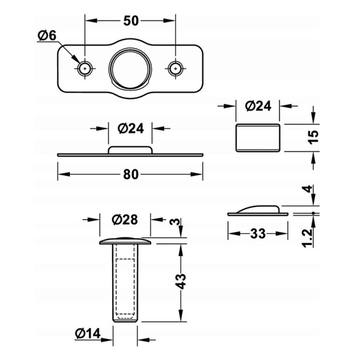 odbojnik magnetyczny Yale Fantom Doorstop chrom