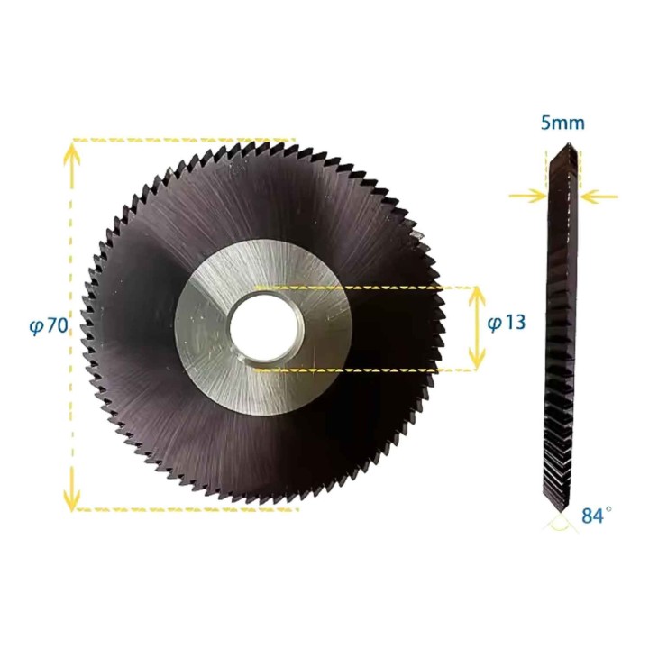 frez Raise HJ-XP8S HSS z powłoką, 70x5,0x13, 84 stopni do maszyny Xhorse XC-009