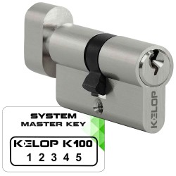 wkładka KELOP K100 z gałką nikiel system master key