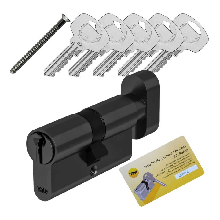 wkładka Yale Y600 z gałką czarna