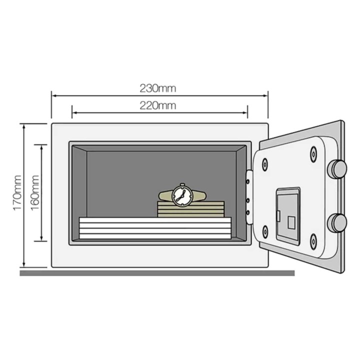 sejf Yale YSV/170/DB2/P różowy, domowy, meblowy