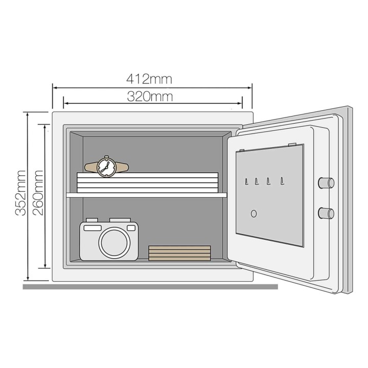 sejf Yale YFM/352/FG2/B dokumentowy ognioodporny L