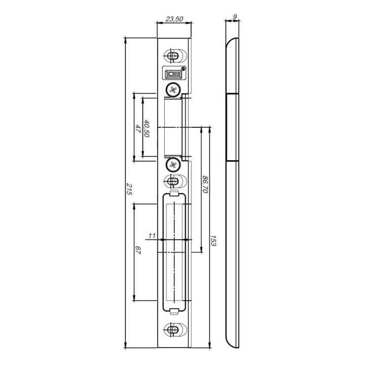 zaczep regulowany Lob RW01LZRA wymiary