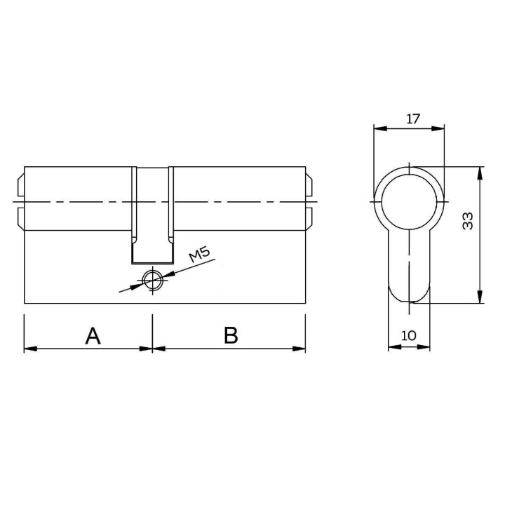 wkładka Yale Y500 40/55G z gałką satyna