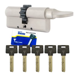 wkładka Mul-T-Lock Classic BW z gałką i zębatką, satyna