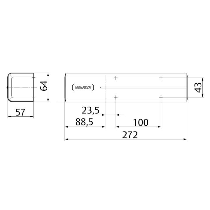 samozamykacz Assa Abloy DC700 srebrny, korpus bez szyny