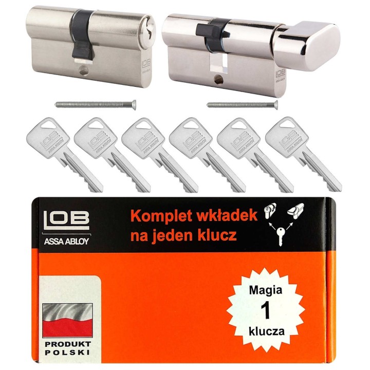 komplet wkładek Lob Ares Duo 30/30 + 30/30G nikiel