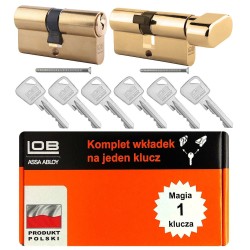 komplet wkładek Lob Ares Duo 35/55 + G35/55 mosiądz