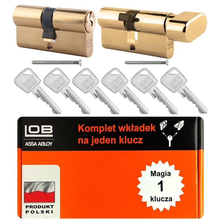 komplet wkładek Lob Ares Duo 35/55 + G35/55 mosiądz