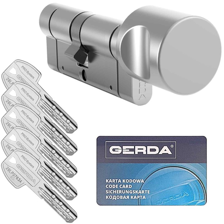 wkładka Gerda Pro System X 50/50G z gałką nikiel