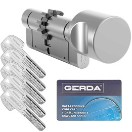 wkładka Gerda Pro System X 30/45GZ z gałką i zębatką nikiel