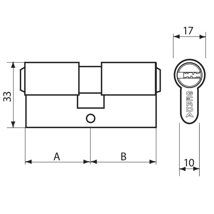komplet wkładek Gerda H Plus 30/45 + 30/45G nikiel