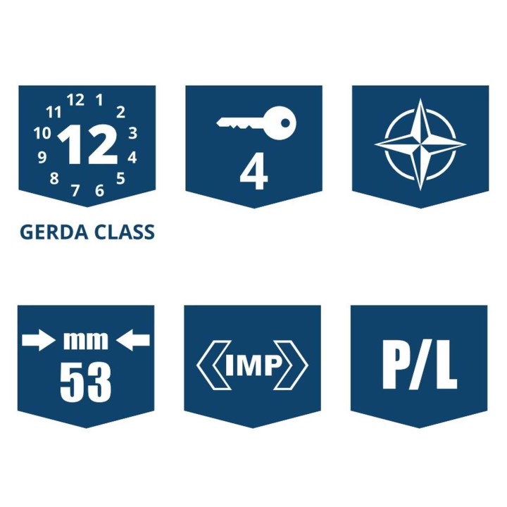zamek nawierzchniowy Gerda Tytan ZX bez blokady lewy brązowy