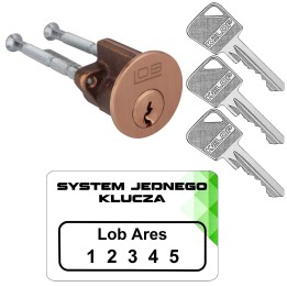 wkładka Lob Ares WT01 RIM mosiądz system jednego klucza