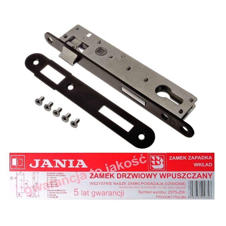 zamek Jania Z075 - 90/22 na wkładkę