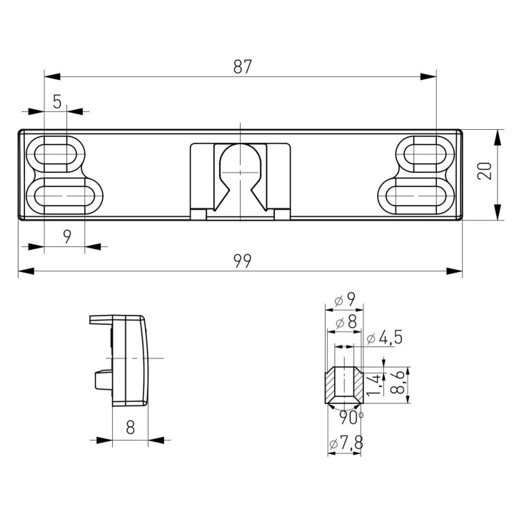 zatrzask balkonowy Medos Aluplast/Wital/Decco