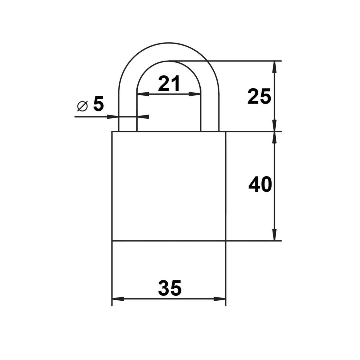 kłódka Lob K350 wymiary