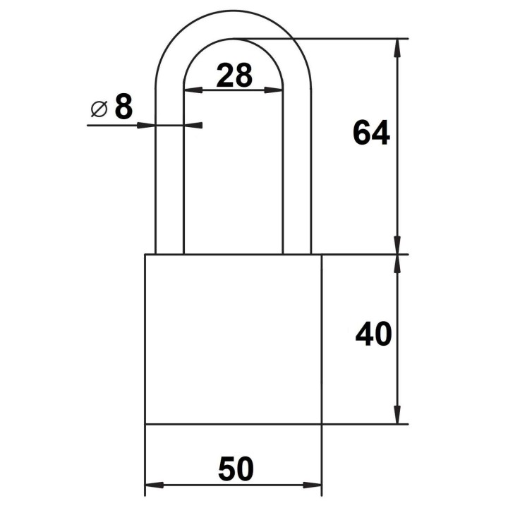 kłódka Lob KZ51 system jednego klucza