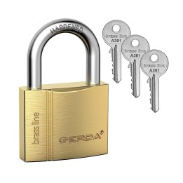kłódka Gerda Brass Line KMZ S30 - S3010A system jednego klucza A301