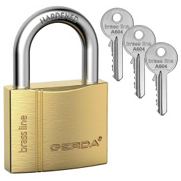 kłódka Gerda Brass Line KMZ S60 - S6010A system jednego klucza A604