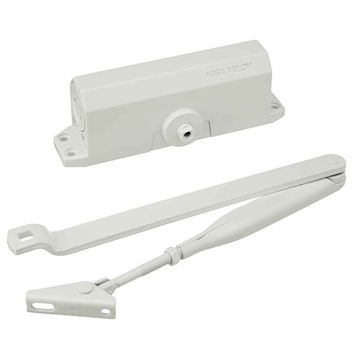 samozamykacz Assa Abloy DC110 z ramieniem biały, RAL 9016