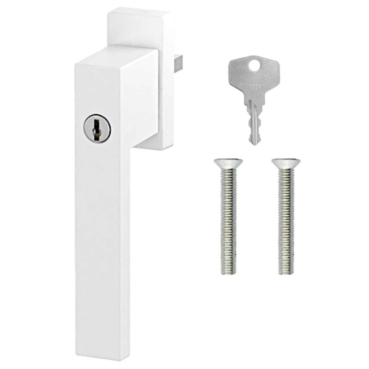 klamka Medos Dublin 35/45 RAL 9016 biała z kluczem