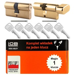 komplet wkładek Lob Ares Duo 30/40 + 30/40G mosiądz
