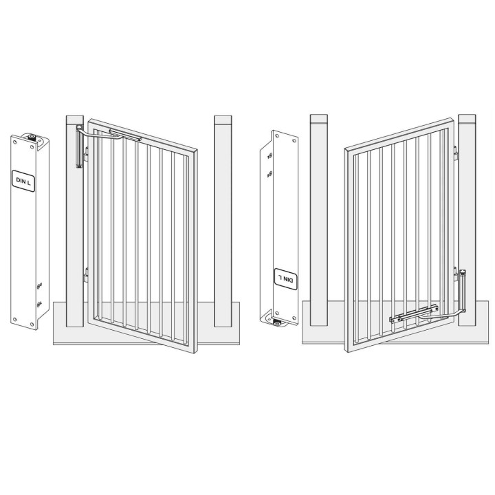 samozamykacz do furtki Assa Abloy DC630G-L z szyną, czarny RAL 9004