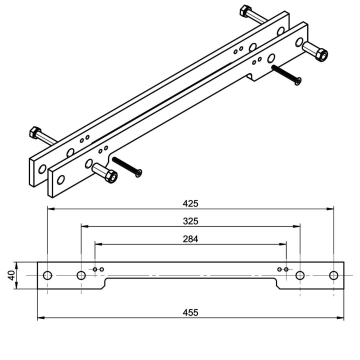 blachy montażowe szyny Assa Abloy AC632 wymiary