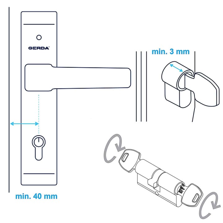 zamek Tedee Lock Go montaż