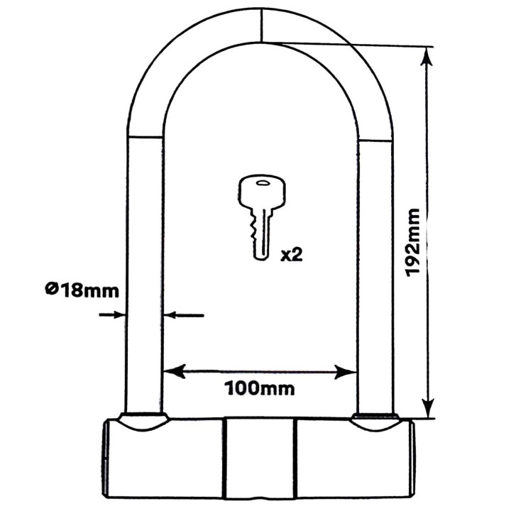zapięcie do roweru Yale YUL0/18/192/2 U-Lock rowerowy