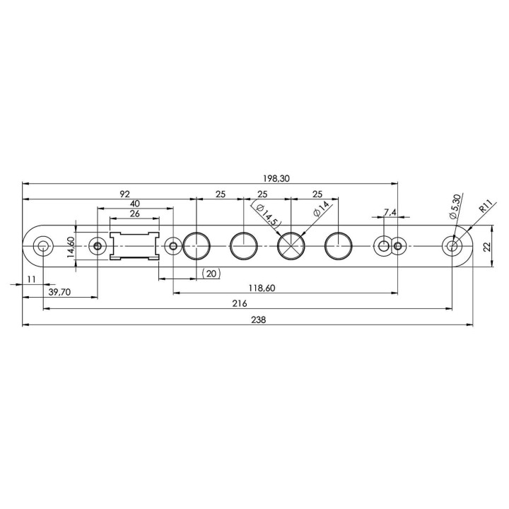 zamek Superlock SL125 lewy, antywłamaniowy do drzwi Witex Super Lock