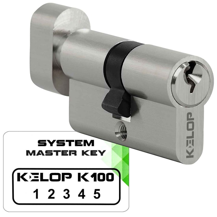 wkładka KELOP K100 z gałką nikiel system master key
