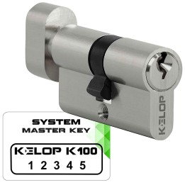 wkładka KELOP K100 z gałką nikiel system master key