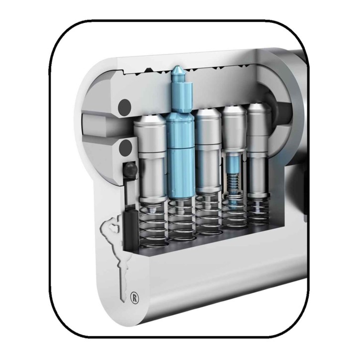 wkładka Mul-T-Lock MTL600 31/45G z gałką nikiel