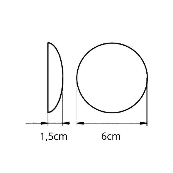 odbój ścienny KELOP 7813 biały, 6 cm, odbój drzwiowy samoprzylepny - 10 szt