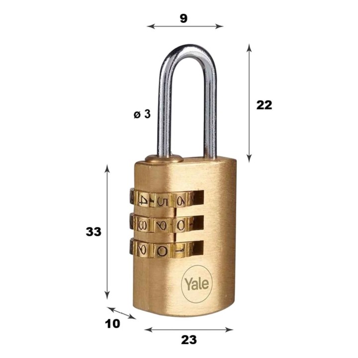 kłódka szyfrowa Yale Y150B/22/120/1